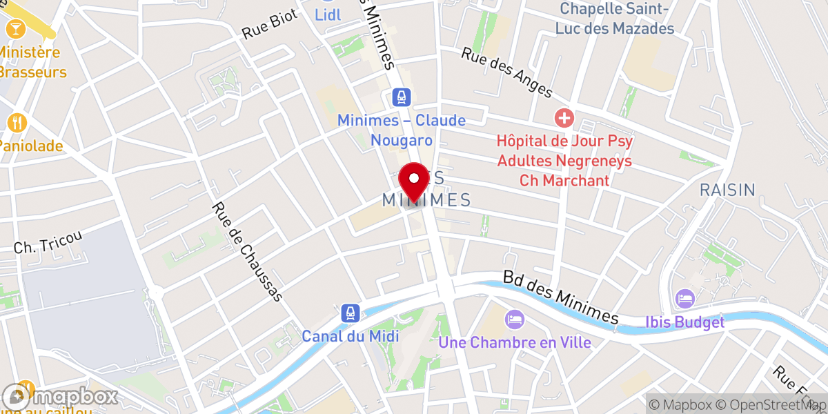 Map showing location of Église Saint-François de Paule des Minimes (Toulouse)