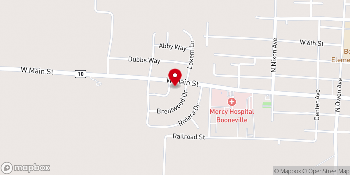 Map showing location of Heritage Addition Church of Christ