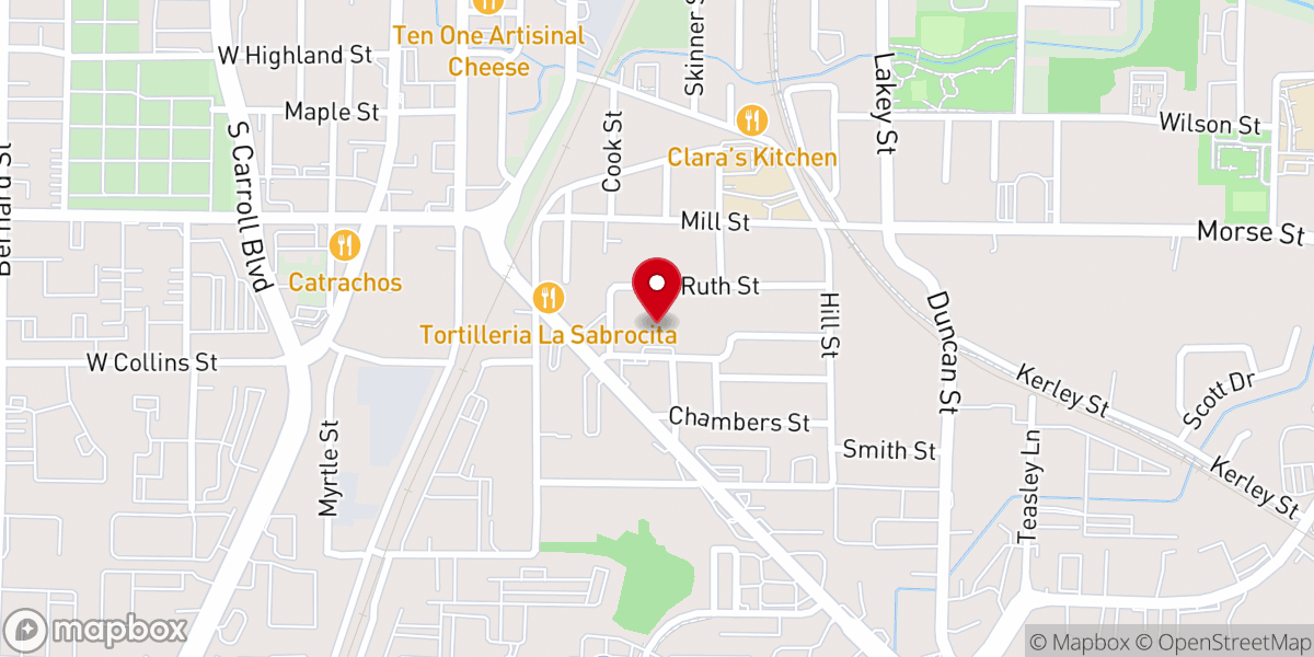 Map showing location of Simmons Street Church of Christ