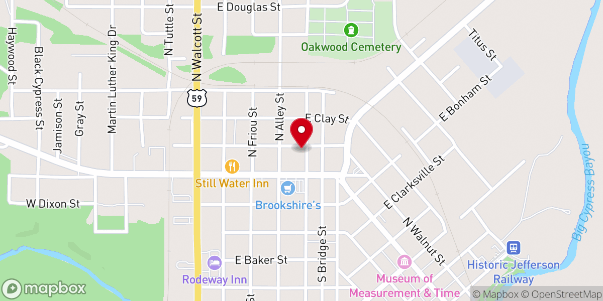Map showing location of Morning Star Christian Church