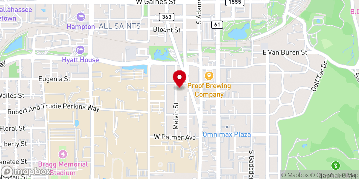 Map showing location of St Michael & All Angels Church