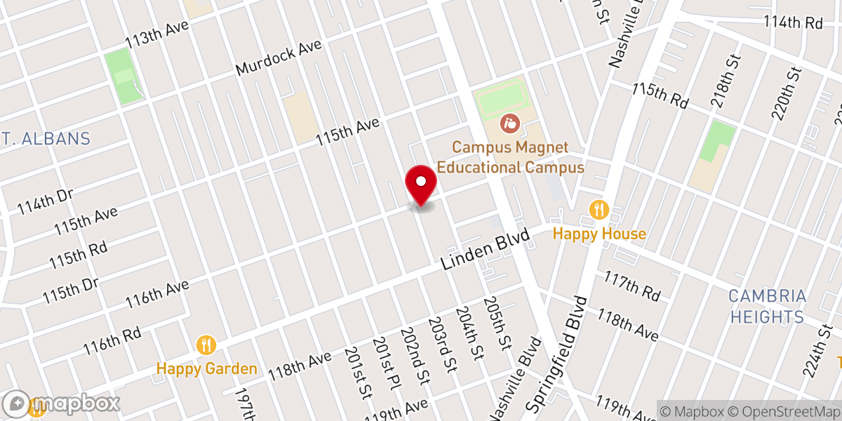 Map showing location of English Lutheran Church