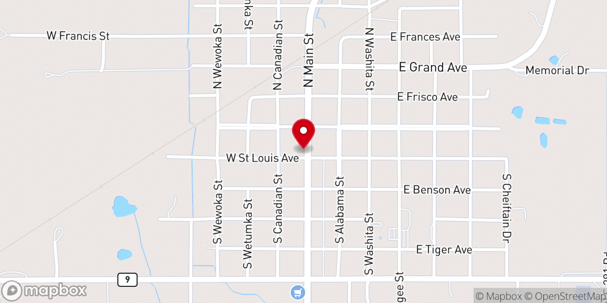 Map showing location of Hughes County Times