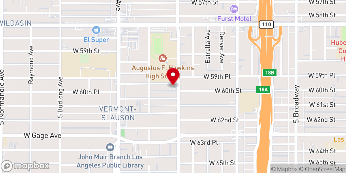 Map showing location of Greater Mt Carmel Baptist Church Inc