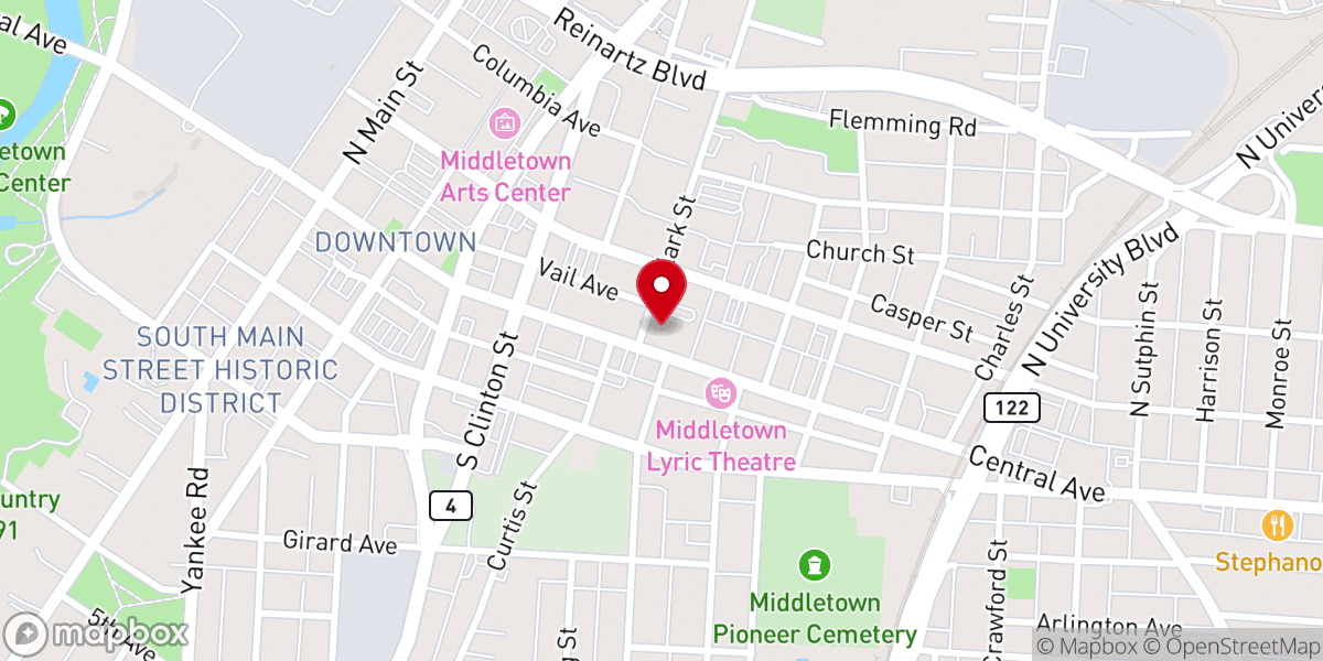 Map showing location of Mount Zion Missionary Baptist Church