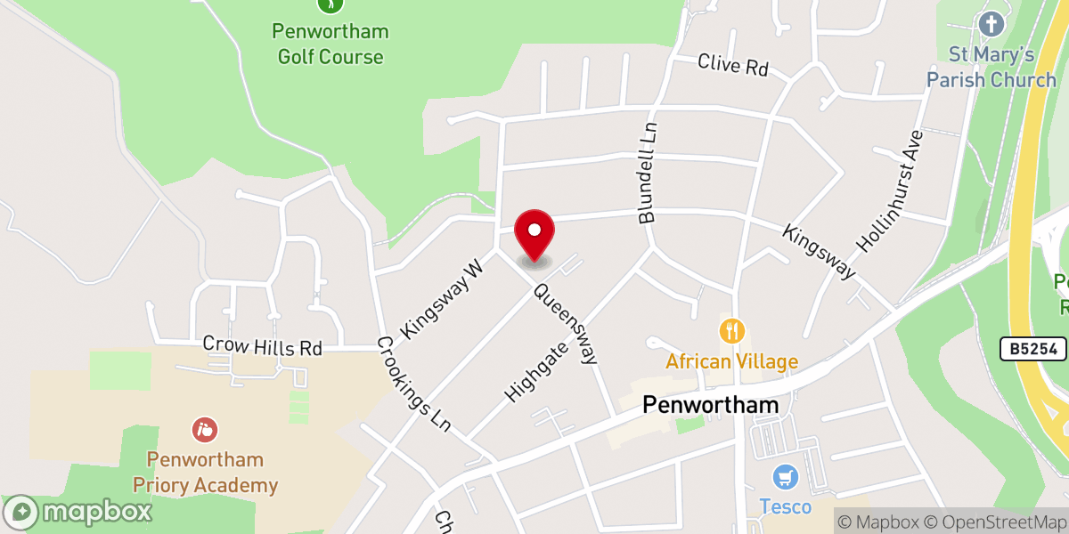 Map showing location of St Teresa, Penwortham