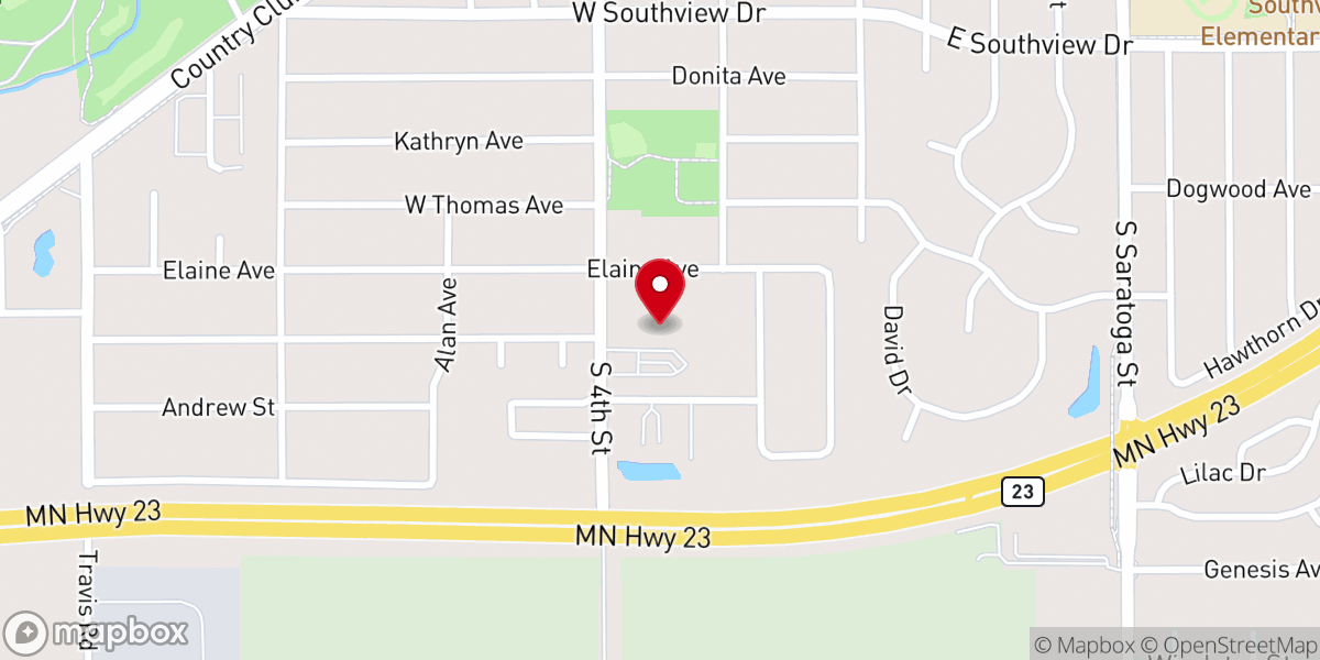 Map showing location of St. Stephen Lutheran Church