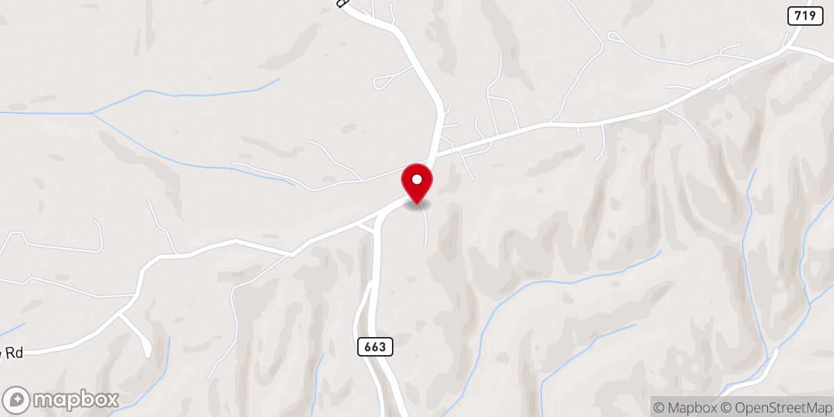 Map showing location of Mount Tabor United Methodist Church