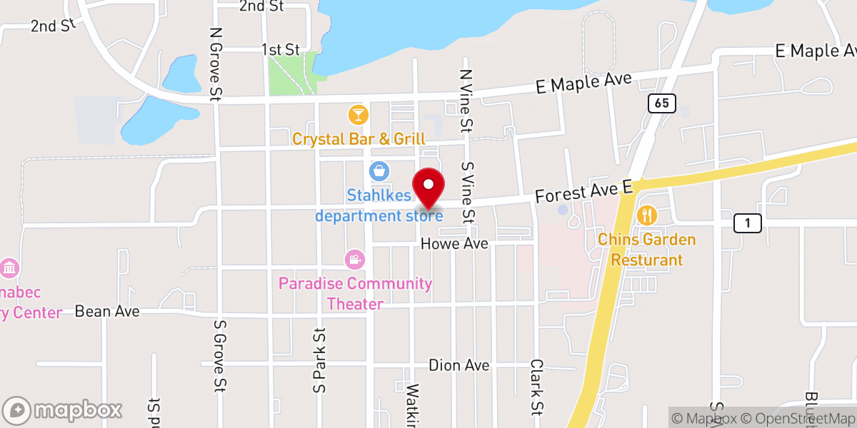 Map showing location of Four Pillars in Faith ACC