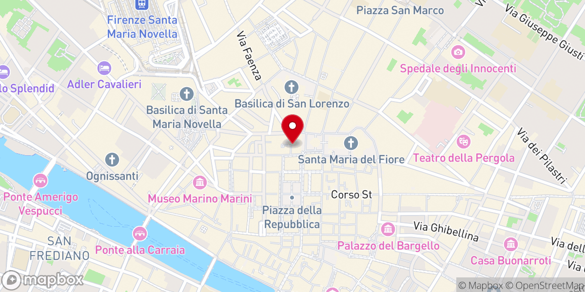 Map showing location of Chiesa di San Salvatore al Vescovo