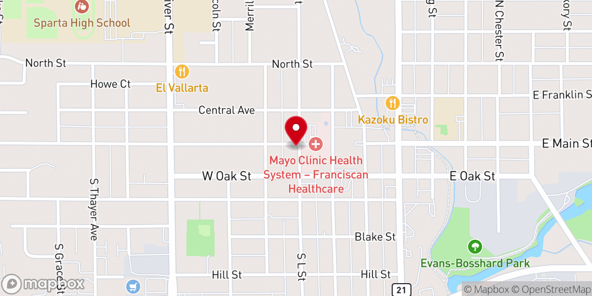 Map showing location of St Patrick Catholic Church