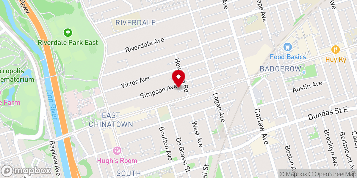 Map showing location of Metropolitan Community Church of Toronto