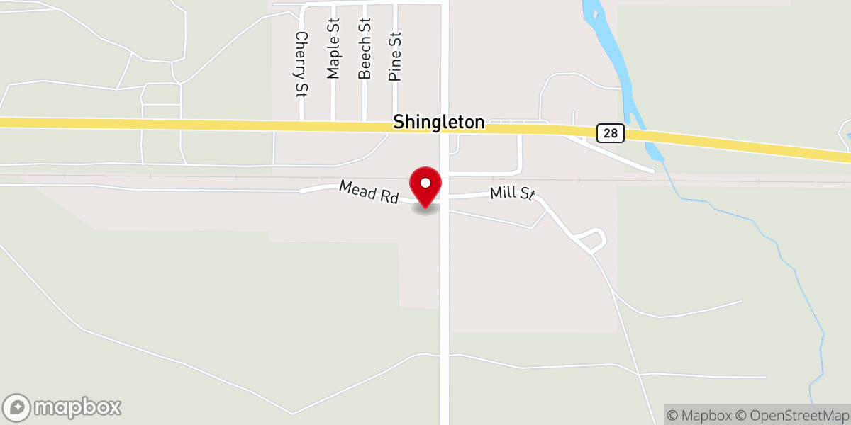 Map showing location of Christ Lutheran Church