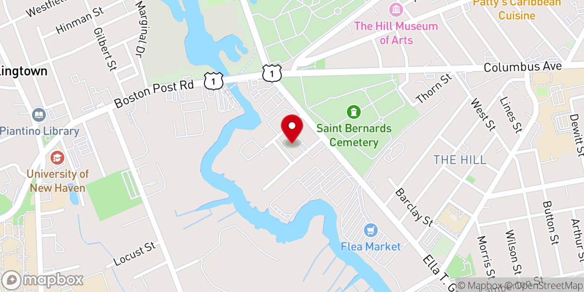 Map showing location of New Life Worship Center Inc