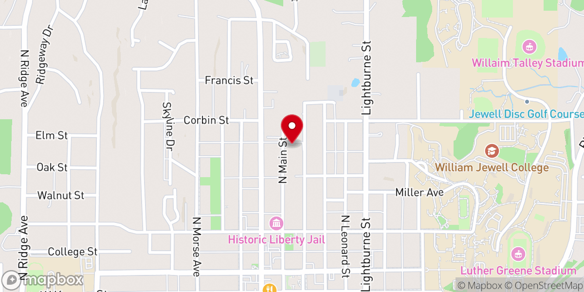 Map showing location of Saint James Roman Catholic Church