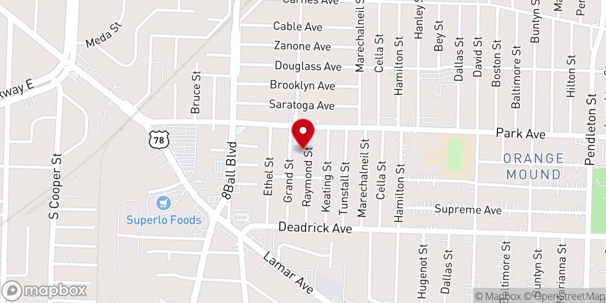 Map showing location of Mount Gilliam Baptist Church