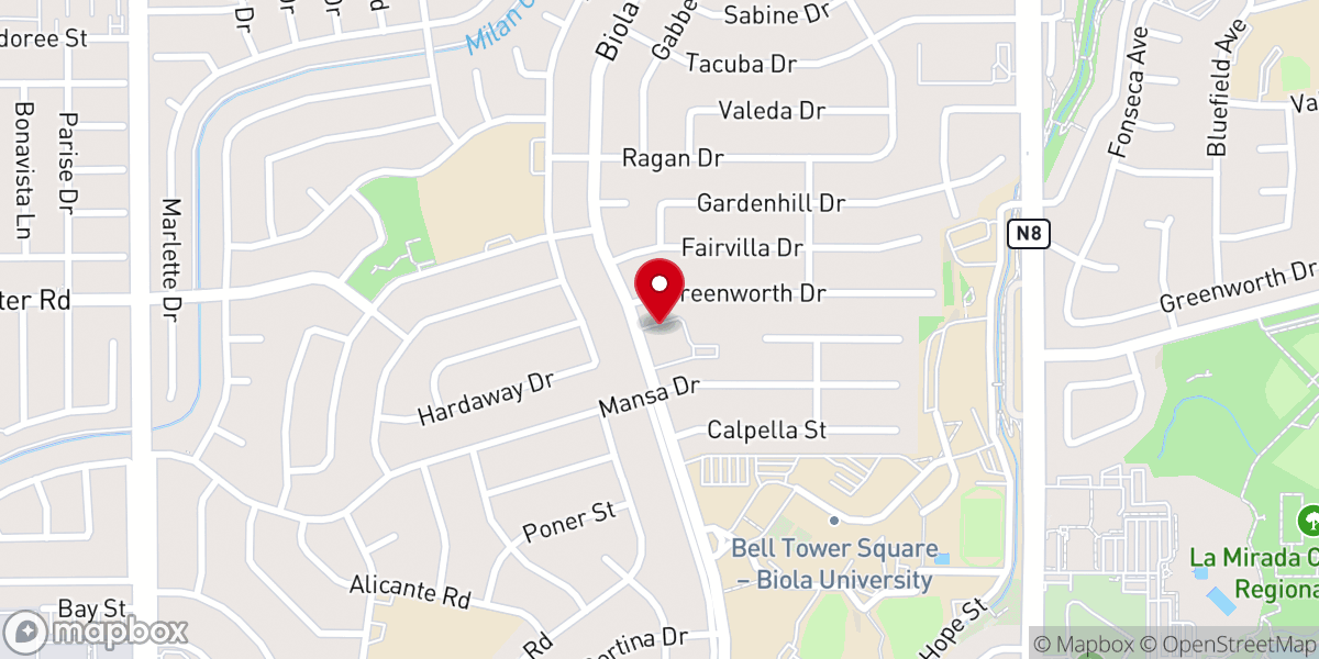 Map showing location of Living Word Christian Center