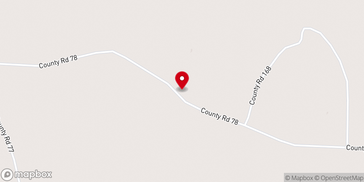 Map showing location of Sulphur Springs Church