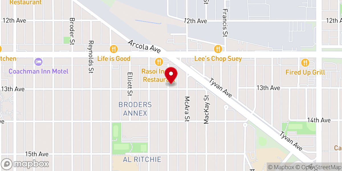 Map showing location of St. Michael's Ukrainian Orthodox Church