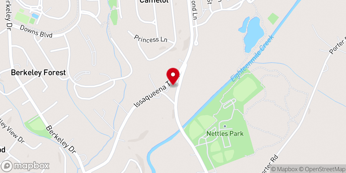Map showing location of East Clemson Christian Fellowship