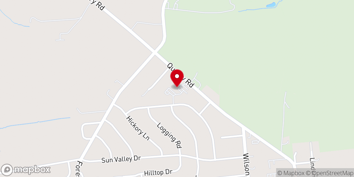 Map showing location of Forest Hills Mennonite Church