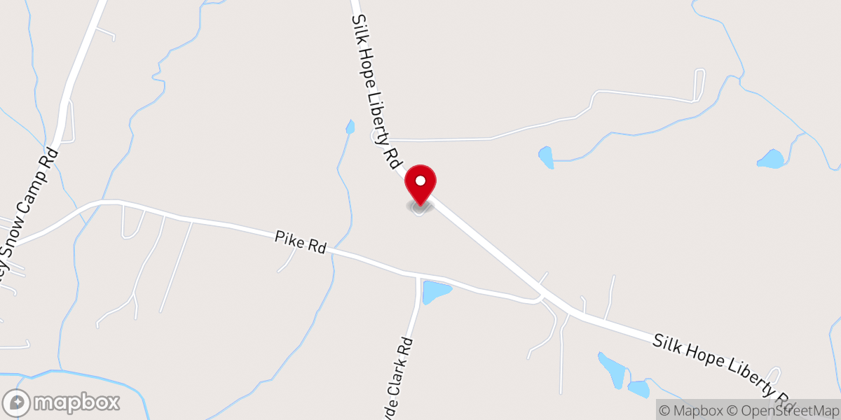 Map showing location of Rocky River Friends Parsonage