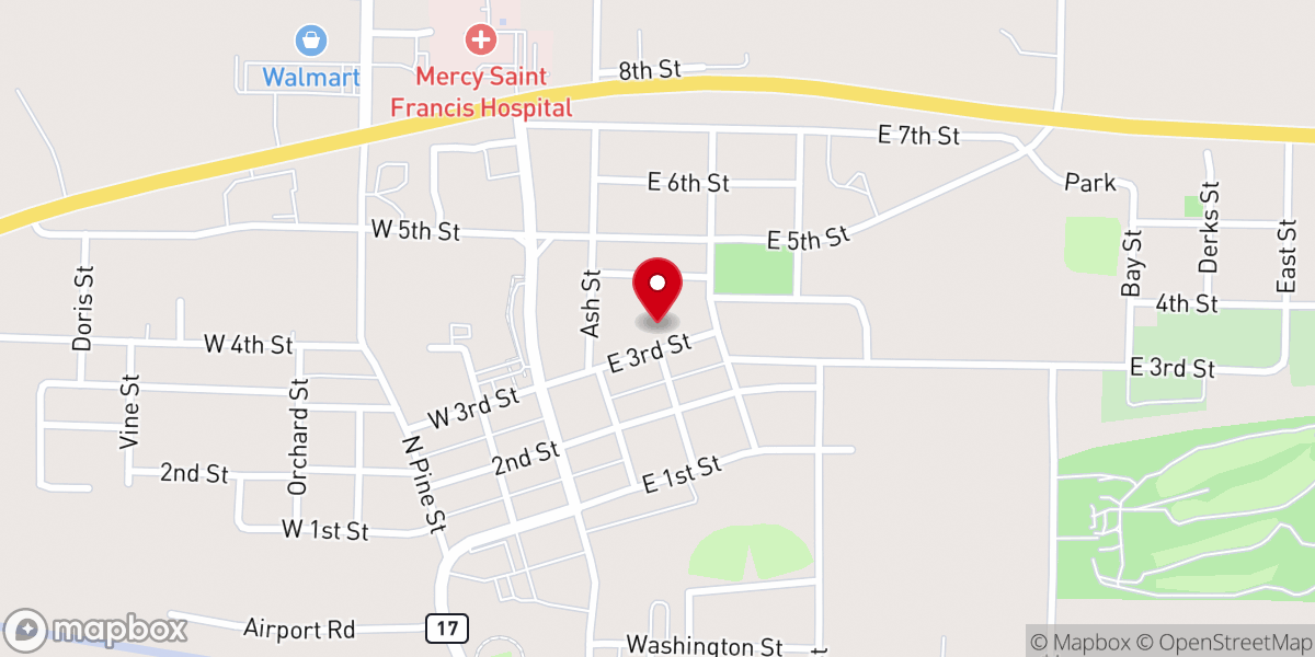 Map showing location of King of Kings Anglican Church