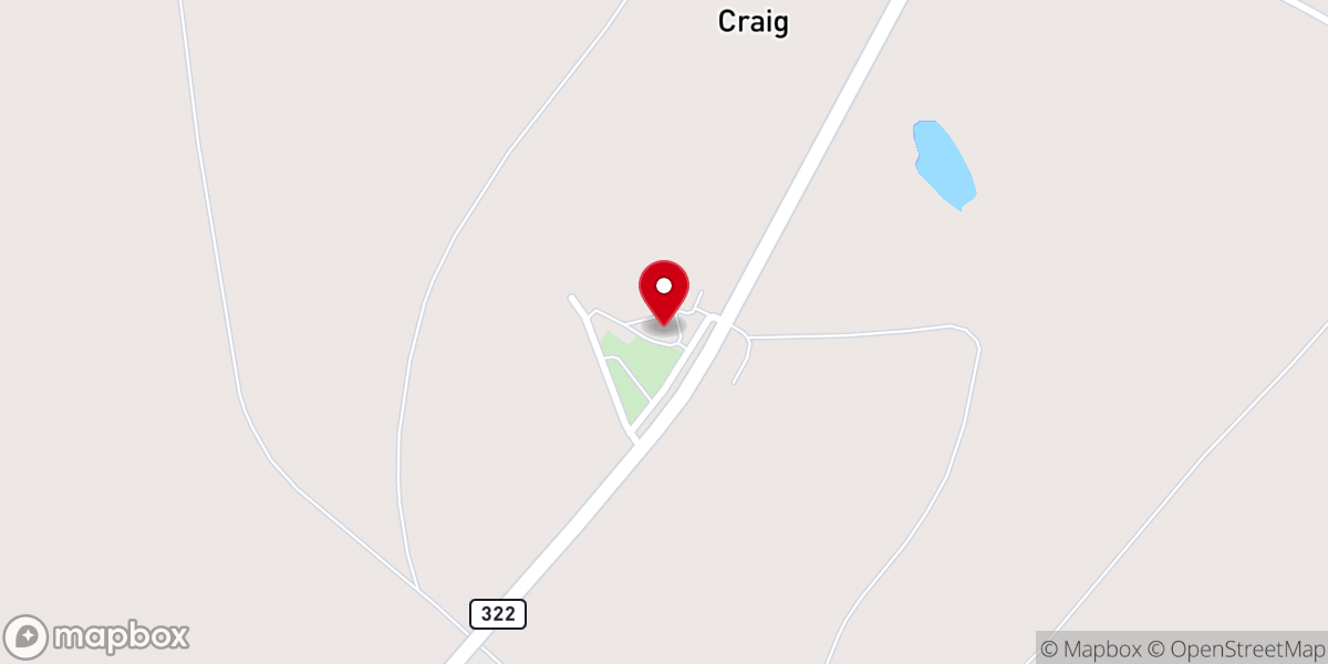 Map showing location of Crims Chapel First Baptist Church