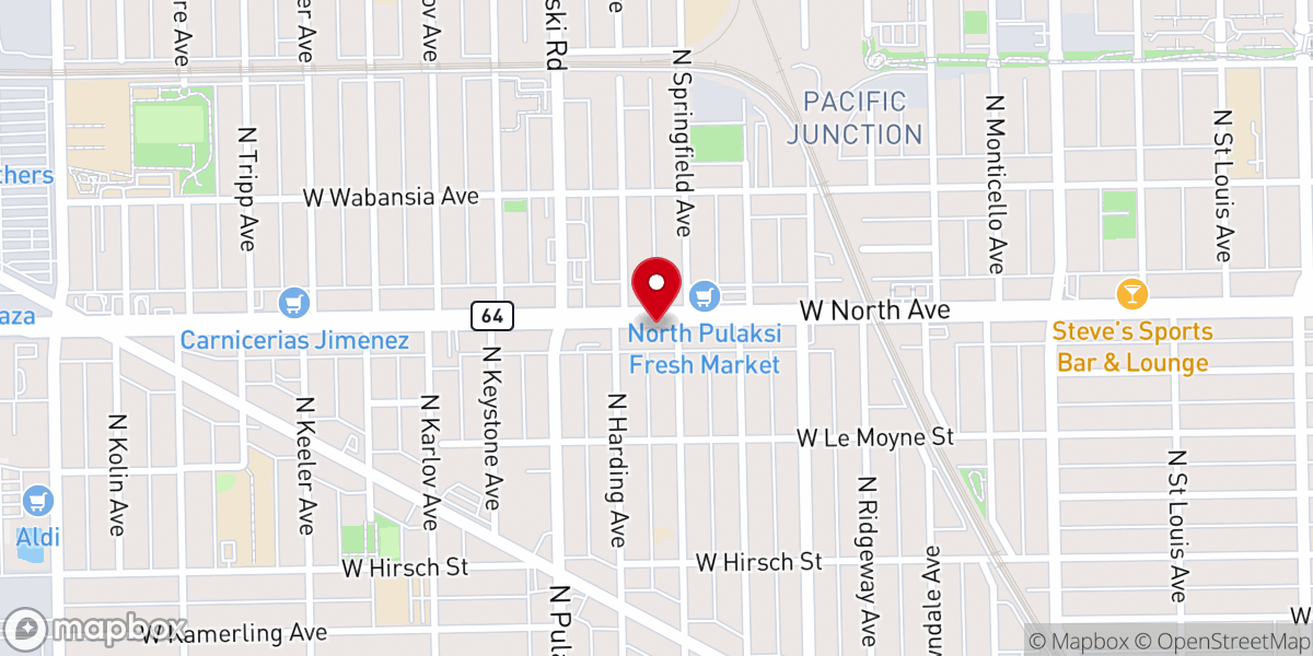 Map showing location of Bible Church of the Nazarene
