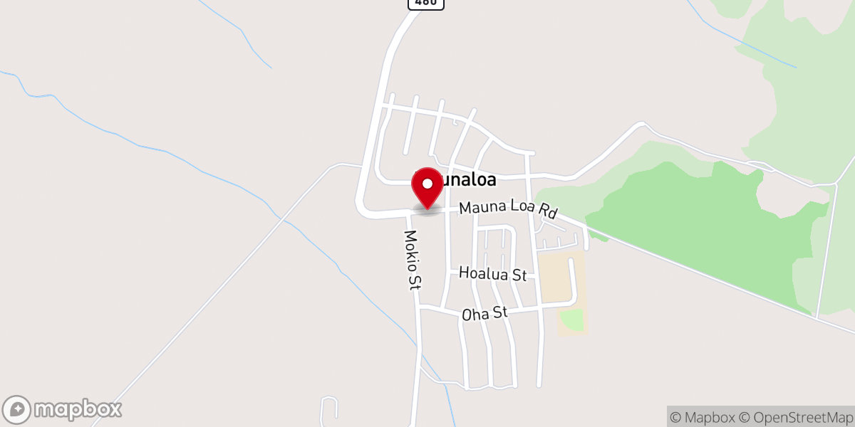 Map showing location of King's Chapel Maunaloa Assemblies of God