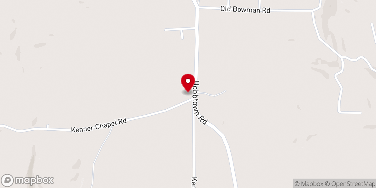 Map showing location of Kenner Chapel