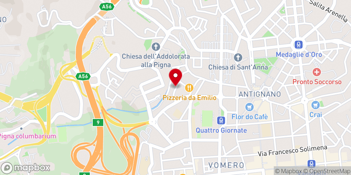 Map showing location of Chiesa Cristiana Evangelica - ADI Vomero