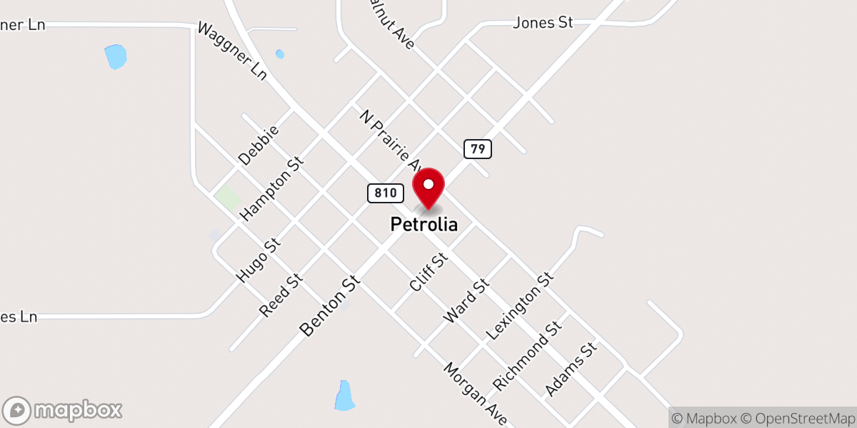 Map showing location of First Baptist Parsonage