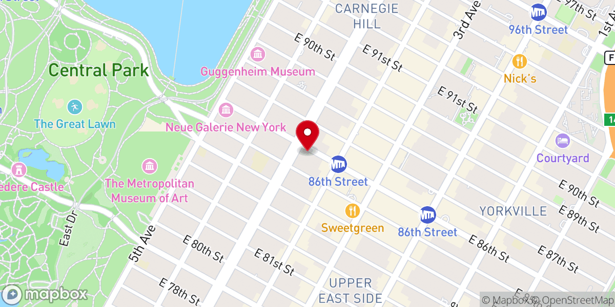 Map showing location of Park Avenue United Methodist Church