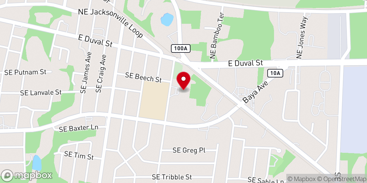 Map showing location of Lantern Park Baptist Church
