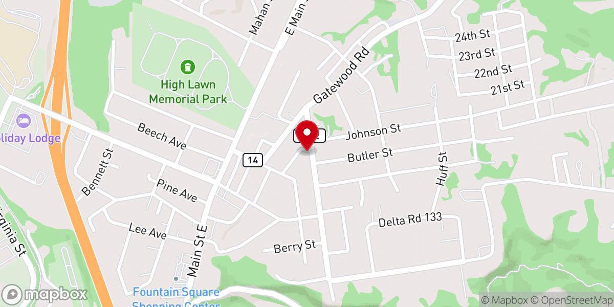 Map showing location of Fellowship Memorial Baptist