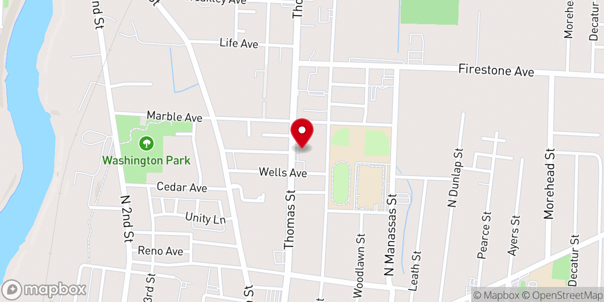 Map showing location of Trinity Church