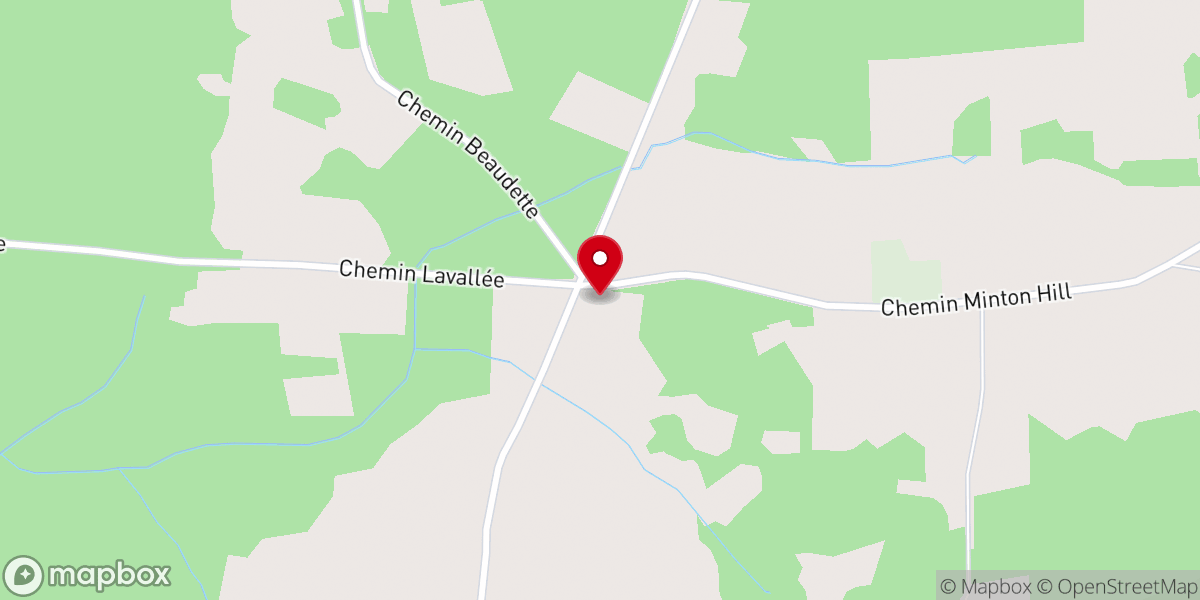 Map showing location of Minton United Church