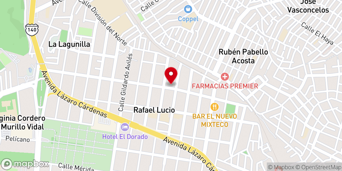 Map showing location of Templo Evangélico Pentecostes Bethsaida MIEPI
