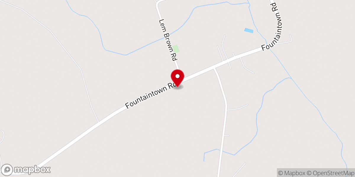 Map showing location of Mill Swamp Baptist Church