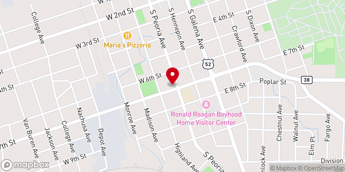 Map showing location of St Patrick Catholic Rectory