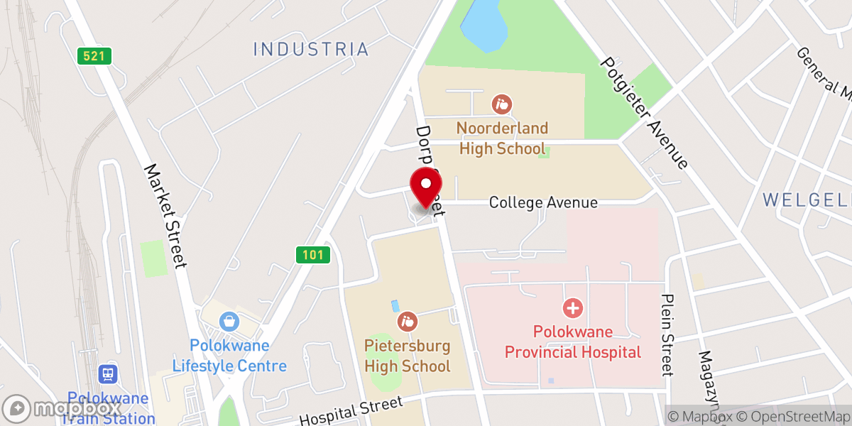 Map showing location of N G KERK NOORD
