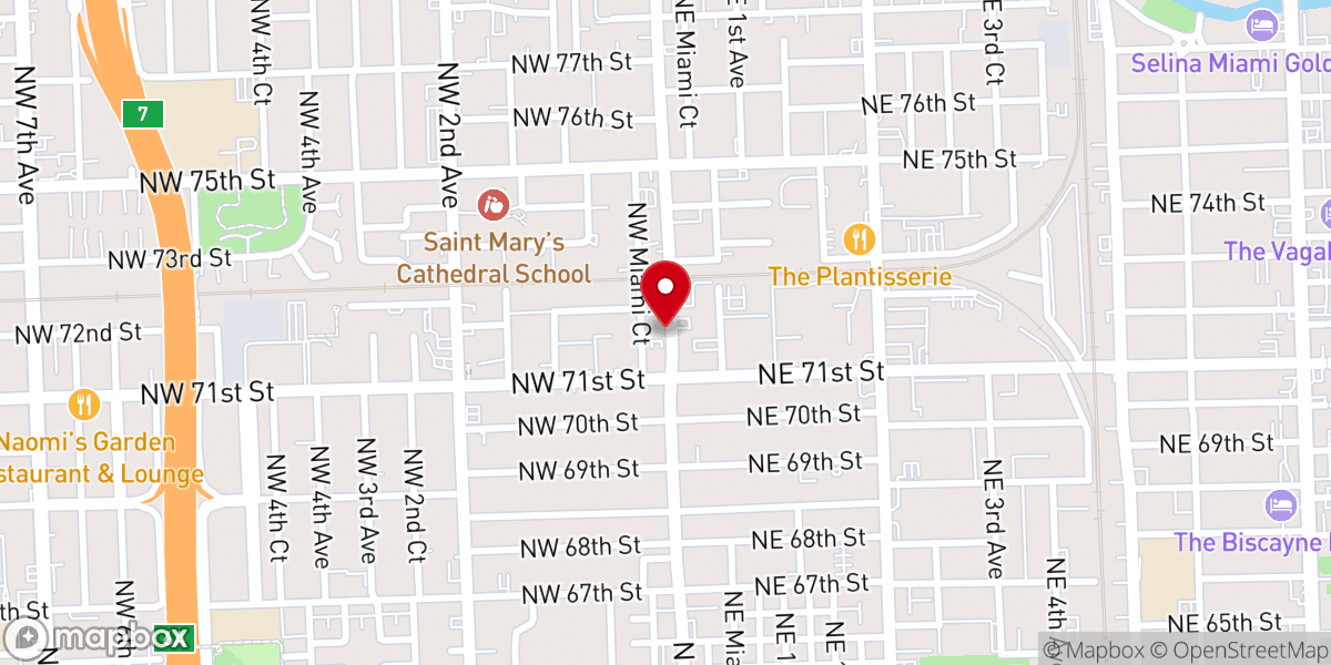 Map showing location of First Haitian Church of God
