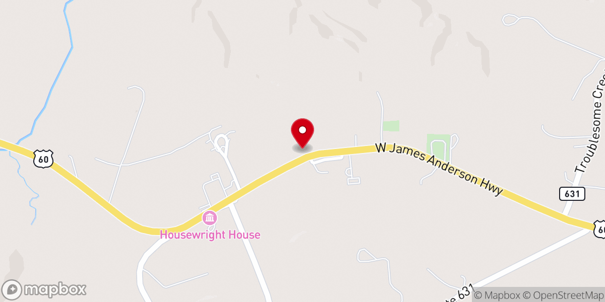 Map showing location of Union Grove Church