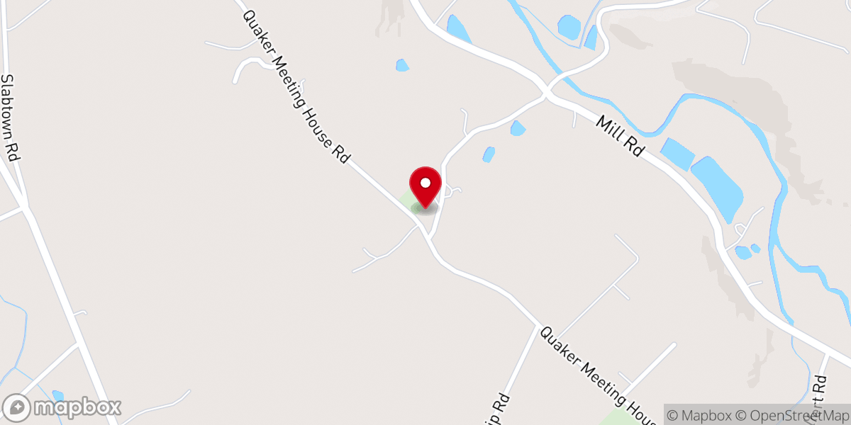 Map showing location of Old Quaker Church