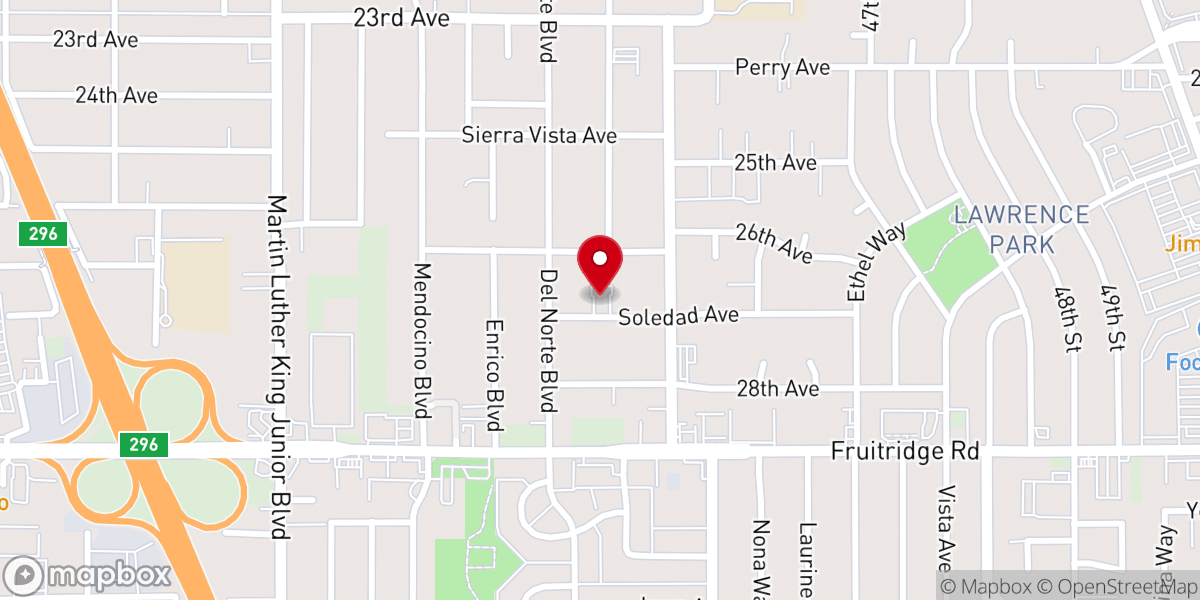 Map showing location of Greater Hill Zion Missionary Baptist Church