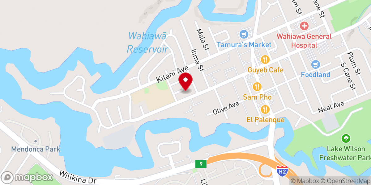 Map showing location of Wahiawa Ryusenji-Soto Mission