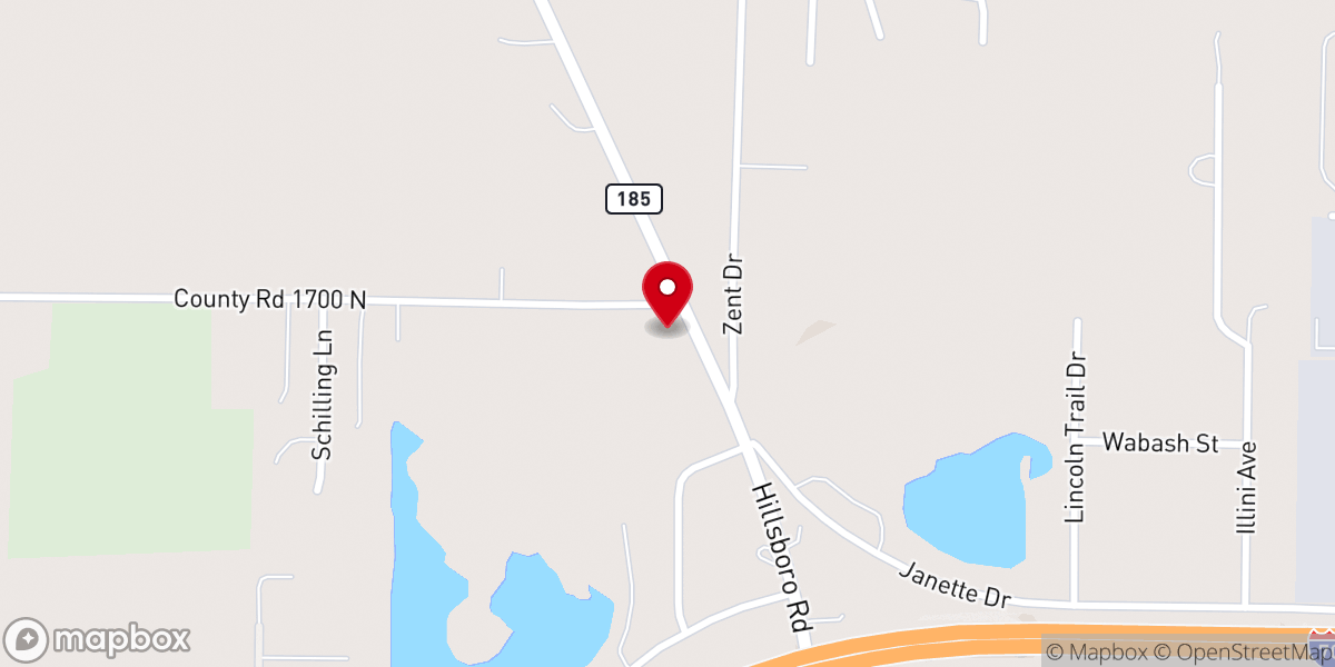 Map showing location of Unity Baptist Church