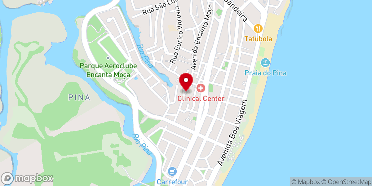 Map showing location of Igreja Evangélica Batista do Pina