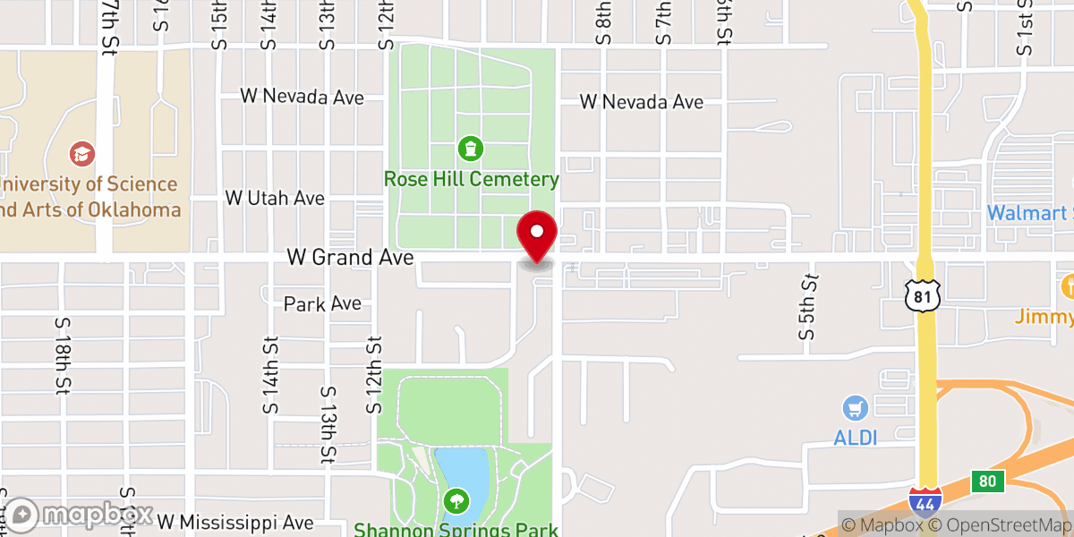Map showing location of Victory Family Church - Chickasha